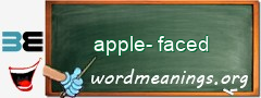 WordMeaning blackboard for apple-faced